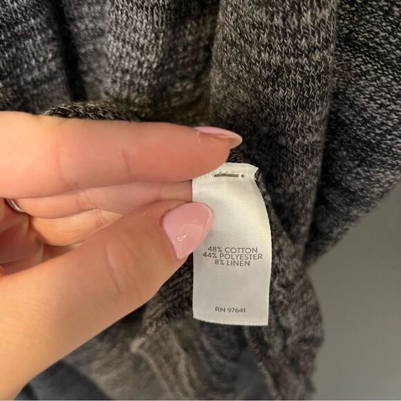 J. Jill, Pure Jill, Linen blend Heather textured open front cardigan, medium - Picture 8 of 10